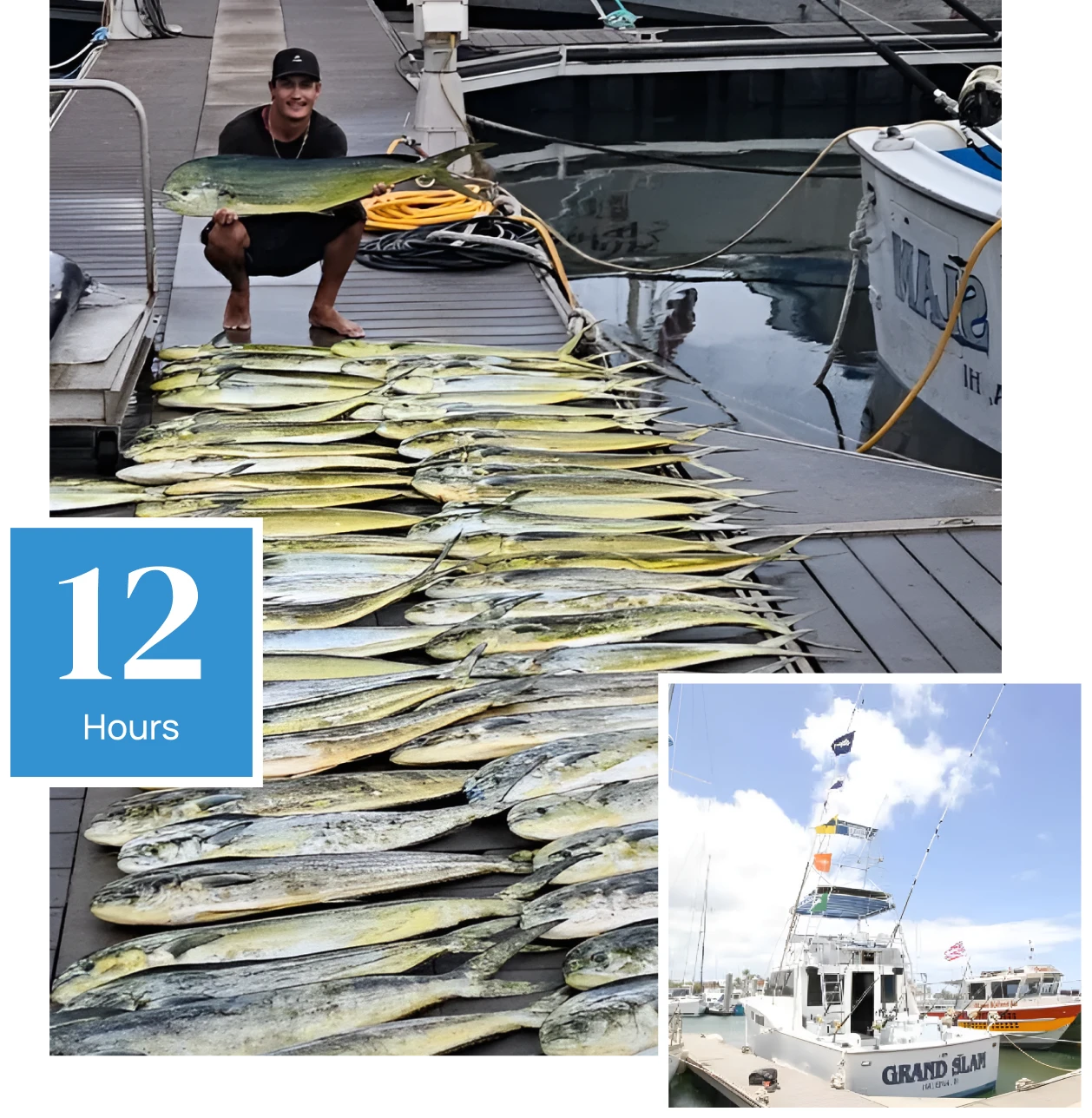 Fisherman with large catch of fish