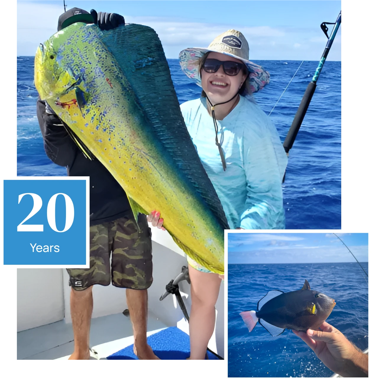 Catching fish in the ocean